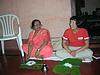 Jyotsna and Kim Eating on a Plantain Leaf