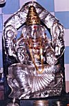 Silver Idol with Golden Crown