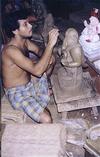 Artist Making Idol of Ganesh
