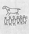 Encircling the prey: prehistoric cave painting
