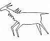 Male deer: rock painting from Madhya Pradesh