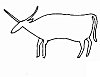 A cow: cave painting