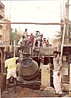 A construction site in Bangalore, 1991