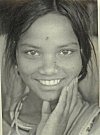 A tribal girl poses