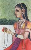 A girl with necklace