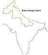 Span of Babur's Mogul empire