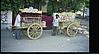 colorful cart with soda vendor