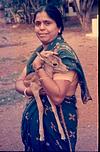 Jyotsna Kamat with a Young Deer