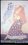 Gopi Krishna dancing in a painting