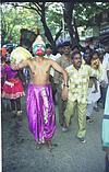 Hanuman with gadha in street procession