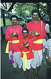 Devotee of malemahadeshwara in street procession