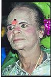 Devotee in street procession