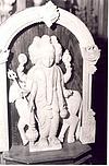 Icon of Dattatreya Carved in Sandlewood