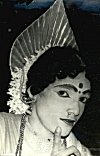 Yakshagana is typically performed by men only. <br> Here, a man dressed as seductress Mohini