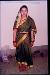 A young girl dressed as lingayat women