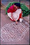 young Women at rangoli