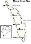 Map of Kerala State