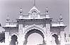 carved ceiling entrance to the Mysore palace entrance