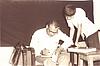 Vikas (on right) Collecting an Autograph from S.L. Bhyrappa