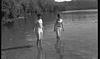 Americans girls enjoying water walking
