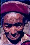 A Old tribal woman lady with cap from kinaur?