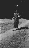 A women on the way to bhumi puja