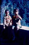 Kids on the compound wall