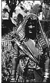 A lambani woman in her traditional jewelry