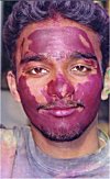 A Participant on Holi Festival Day