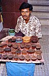 Man Selling Henna Stencil Designs