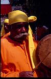 Old Artist with Tamate, in Dharwad, 1999