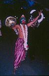 A character of angada from Ramayana in a folk play