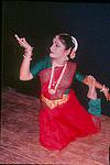 A dancer striking specific pose in bharata natam