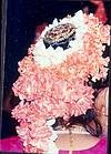 Head ornament decorated with flowers of a dancer