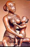 Mother and child, Metal Image from Tamil nad
