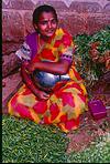 Vegetable vendor in a color-full sari