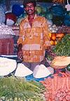 Pumpkin and ash gourd seller