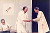 Ram narayan, felicitating Ustad Abdul latif khan