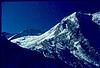 Snow in the forming on Himalayan rocks
