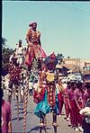 Folk artists in procession, Kannada sahitya sammelana, Honnawar, 1997