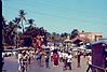 Artists getting ready for procession, before rotary club, Honnwar, 1997