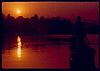 A silhouette of sunset on sharavati river