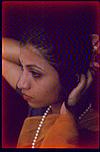 Shubha sidenur arranging her hairstyle, 1980, viyaalikaval,  Bangalore