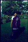 Jyo. In a painted sari in Ooty
