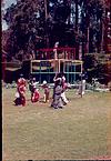 A garden scene with Visitors, 1964