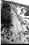 Street scene from top of Charminor, Hydrabad,1976