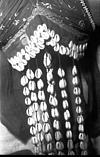 Cowries head ornament of bison horn maria dancers