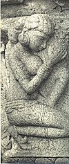 Sculpture of a female worshiper 