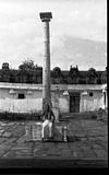 A  priest sitting near garuda khamba, Sibi, 1982