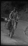 Potato seller on bicycle, Shimla, 1985